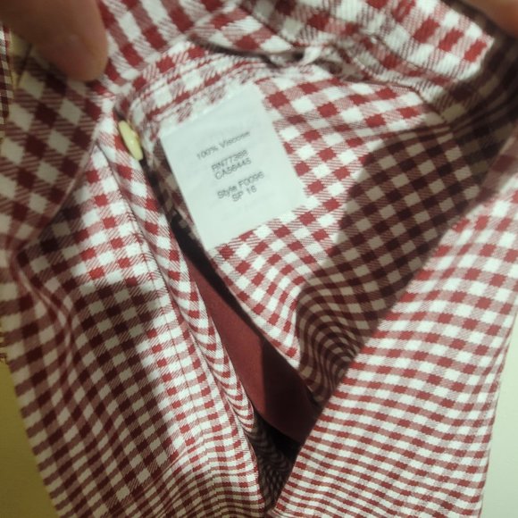 Madewell Filmscore Gingham Check T-Shirt Pocket Dress Red White sz XXS EUC - Picture 9 of 9